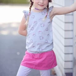 Schnittmuster Pullover / ärmelloses Top Mit Rüschen Für Kinder: Rüschenshirt "MERRY" -Kullaloo schnittmuster aermelloses top kinder rueschen shirt merry