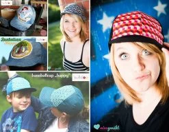 Schnittmuster Baseballkappe "HAPPY" Für Kinder & Erwachsene -Kullaloo schnittmuster baseball cap happy erwachsene proebnaehergebnisse1