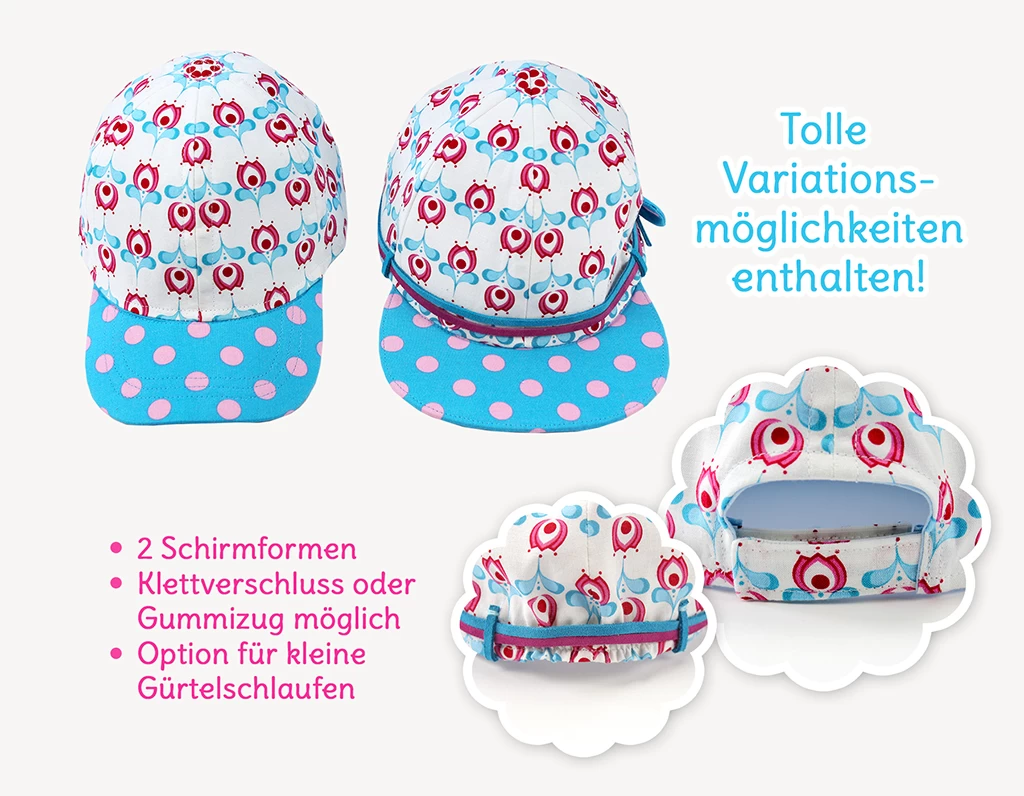 Nähanleitung Basecap „HAPPY“ Für Kinder & Erwachsene Inkl. Stickdateien 4 Nähanleitung Basecap „HAPPY“ Für Kinder & Erwachsene Inkl. Stickdateien – Bild 4