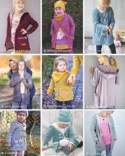 Strickjacke Nähen Mit Schnittmuster Cardigan "CHILLY" Für Kinder -Kullaloo schnittmuster cardigan chilly probenaehergebnisse kinder 1 1