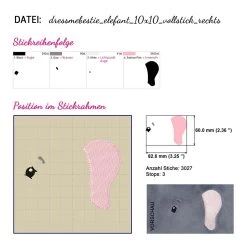 Ebook ELEFANT EDDY ✚ Stickdateien (ohne Kleidung) ♥ Dress Me Bestie Serie -Kullaloo schnittmuster dressmebestie elefant stickdateien 1