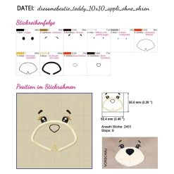 Nähanleitung BÄR BETSY ✚ Stickdateien (ohne Kleidung) ♥ Dress Me Bestie Serie 16 Nähanleitung BÄR BETSY ✚ Stickdateien (ohne Kleidung) ♥ Dress Me Bestie Serie -Kullaloo schnittmuster dressmebestie teddy mit stickdateien 1