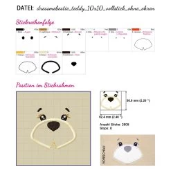 Nähanleitung BÄR BETSY ✚ Stickdateien (ohne Kleidung) ♥ Dress Me Bestie Serie 17 Nähanleitung BÄR BETSY ✚ Stickdateien (ohne Kleidung) ♥ Dress Me Bestie Serie -Kullaloo schnittmuster dressmebestie teddy mit stickdateien 2