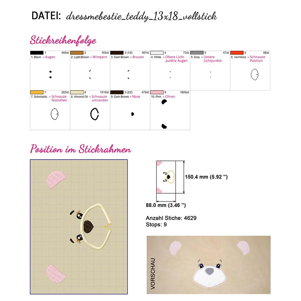 Nähanleitung BÄR BETSY ✚ Stickdateien (ohne Kleidung) ♥ Dress Me Bestie Serie 10 Nähanleitung BÄR BETSY ✚ Stickdateien (ohne Kleidung) ♥ Dress Me Bestie Serie – Bild 10