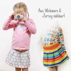 Faltenrock Nähen Mit Schnittmuster Rock "GISELA" Für Kinder -Kullaloo schnittmuster faltenrock naehen gisela 3 1