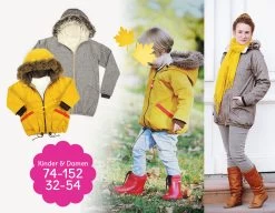 Doppel-eBook Schnittmuster Winterjacke "COZY" Für Damen & Kinder