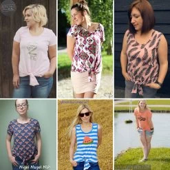 Knoten Shirt Anleitung & Schnittmuster "JOLLY" Für Kinder + Damen -Kullaloo schnittmuster knotenshirt jolly kinder und damen probenaehen 1 1