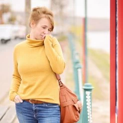 Rollkragen Shirt Nähen Für Damen Und Kinder: Doppel-eBook „RENATE“ -Kullaloo schnittmuster langarmshirt naehen damen 2 1