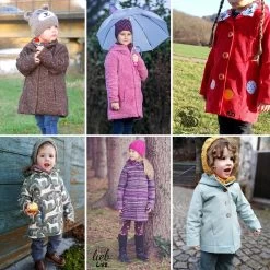 Mantel Nähen Mit Schnittmuster Kurzmantel "MISTY" Für Kinder -Kullaloo schnittmuster mantel misty probenaehen kinder 3