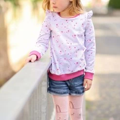 Schnittmuster Pullover / ärmelloses Top Mit Rüschen Für Kinder: Rüschenshirt "MERRY" -Kullaloo schnittmuster pullover kinder rueschen shirt merry