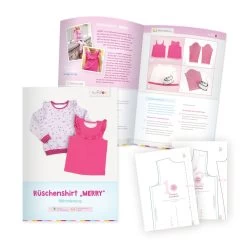 Schnittmuster Pullover / ärmelloses Top Mit Rüschen Für Kinder: Rüschenshirt "MERRY" -Kullaloo schnittmuster pullover rueschenshirt kinder anleitung