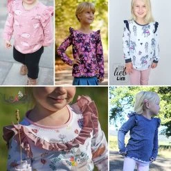 Schnittmuster Pullover / ärmelloses Top Mit Rüschen Für Kinder: Rüschenshirt "MERRY" -Kullaloo schnittmuster pullover rueschenshirt naehen merry probenaehergbenisse 1