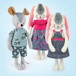 Kombi-Paket Schnittmuster Kuscheltiere "MELLY & MATTES" By Lila-Lotta + Puppenkleidung -Kullaloo schnittmuster puppenkleidung melly mattes by lila lotta 1