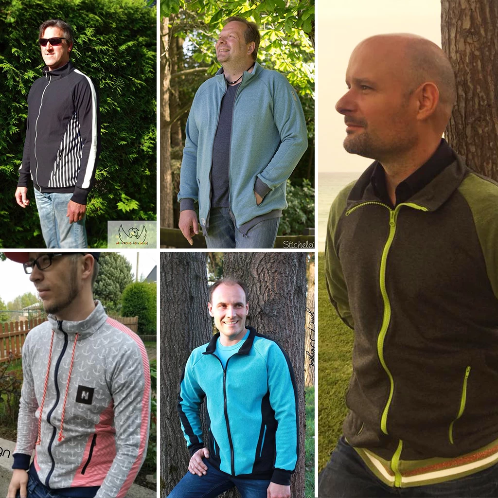 Herren Schnittmuster Sweatjacke "BERND" 6 Herren Schnittmuster Sweatjacke "BERND" – Bild 6