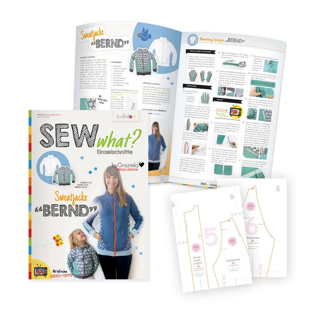 Schnittmuster Sweatshirtjacke "BERND" Für Damen Und Kinder 11 Schnittmuster Sweatshirtjacke "BERND" Für Damen Und Kinder – Bild 11