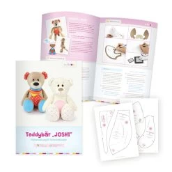 Schnittmuster Teddy "JOSHI" Mit Stickdateien -Kullaloo schnittmuster teddy naehanleitung teddybaer