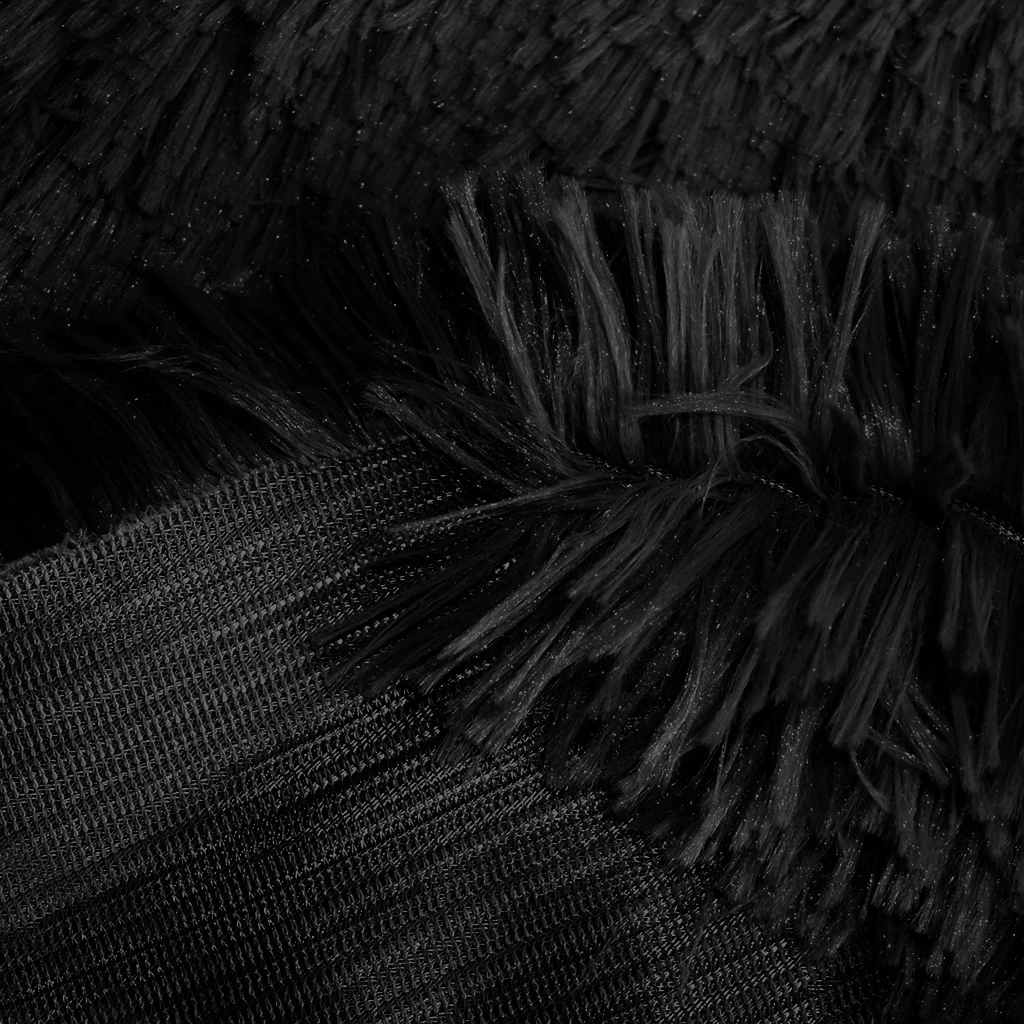 SHANNON Zottelplüsch Schwarz – 30 Mm Flor – 0,5m 2 SHANNON Zottelplüsch Schwarz – 30 Mm Flor – 0,5m – Bild 2