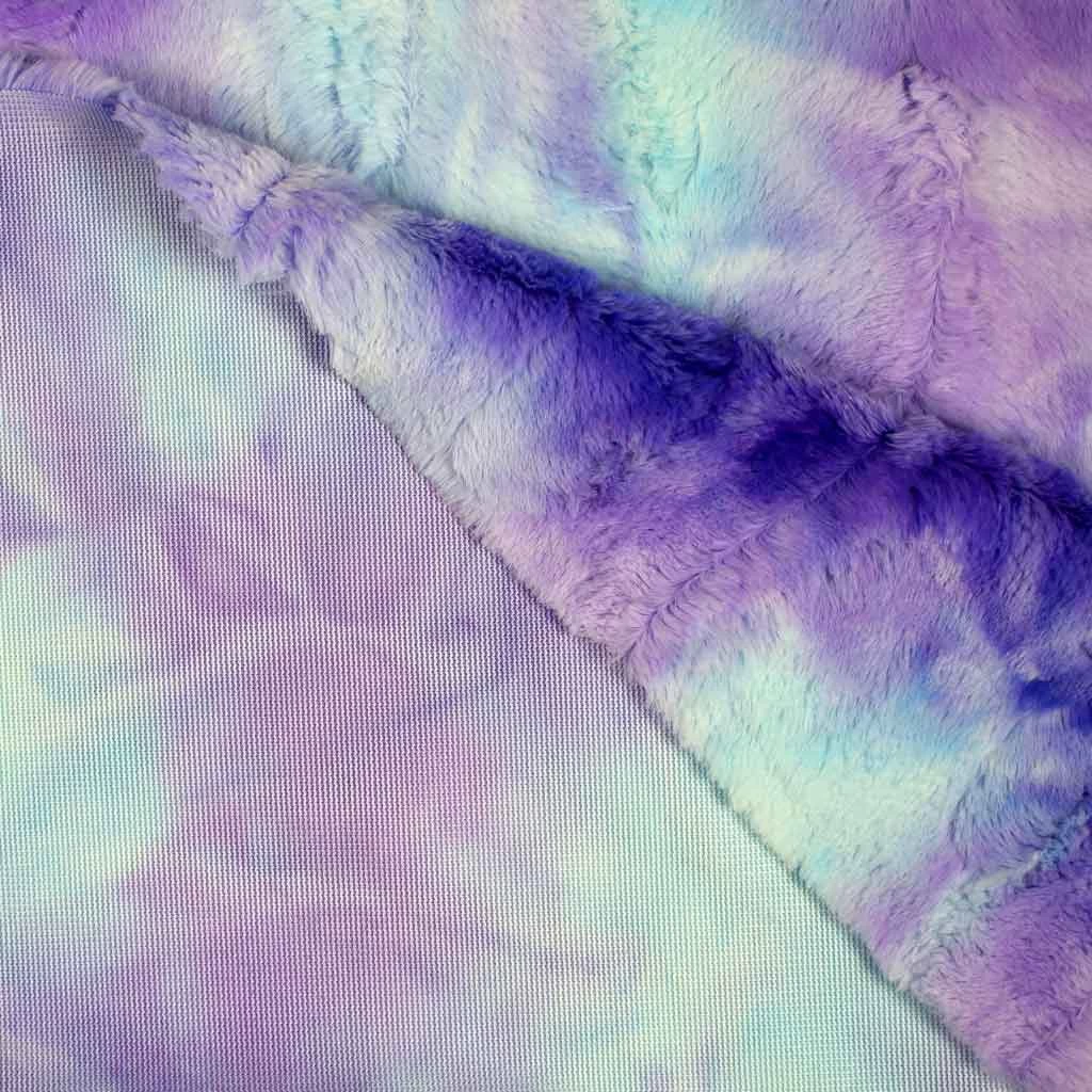 SHANNON Luxe Cuddle® Plüsch Batik Lila / Hellblau (Sorbet Mermaid) – 10 Mm Flor – 0,5m 5 SHANNON Luxe Cuddle® Plüsch Batik Lila / Hellblau (Sorbet Mermaid) – 10 Mm Flor – 0,5m – Bild 5