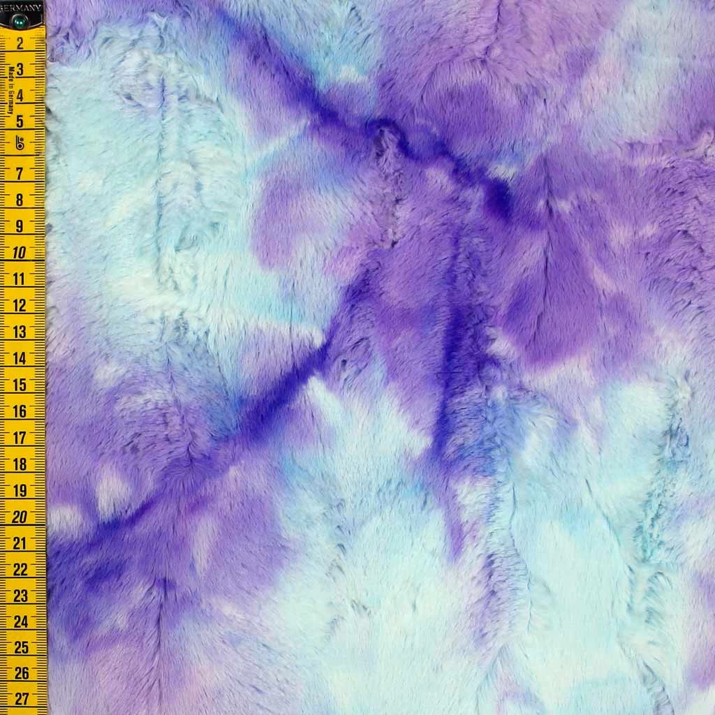 SHANNON Luxe Cuddle® Plüsch Batik Lila / Hellblau (Sorbet Mermaid) – 10 Mm Flor – 0,5m 6 SHANNON Luxe Cuddle® Plüsch Batik Lila / Hellblau (Sorbet Mermaid) – 10 Mm Flor – 0,5m – Bild 6