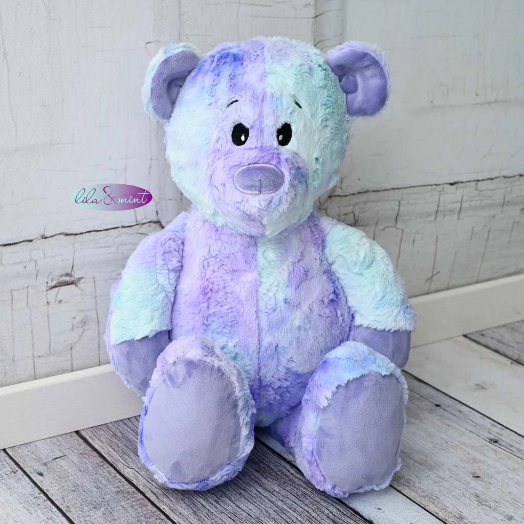 SHANNON Luxe Cuddle® Plüsch Batik Lila / Hellblau (Sorbet Mermaid) – 10 Mm Flor – 0,5m 8 SHANNON Luxe Cuddle® Plüsch Batik Lila / Hellblau (Sorbet Mermaid) – 10 Mm Flor – 0,5m – Bild 8