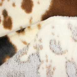 SHANNON Plüsch Luxe Cuddle® Pony Wollweiß / Braun – 12 Mm Flor – 0,5m -Kullaloo shannon pluesch pony muster 2