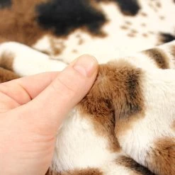 SHANNON Plüsch Luxe Cuddle® Pony Wollweiß / Braun – 12 Mm Flor – 0,5m -Kullaloo shannon pluesch pony muster 3