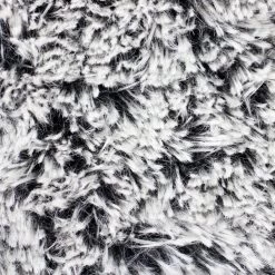 SHANNON Zottelplüsch Schwarz / Weiß In 2-Farben-Optik – 30 Mm Flor – 0,5m -Kullaloo shannon zottelpluesch meterware frosted schwarz weiss 3 scaled 1