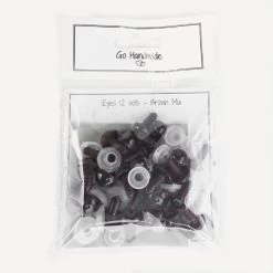 Sicherheitsaugen Set Braun 10-14 Mm, Mix Mit 12 Paar – Go Handmade -Kullaloo sicherheitsaugen set braun 10mm 12mm 14mm gohandmade 2 bgbeige