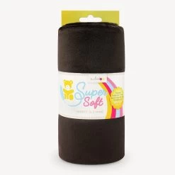 Materialpaket Mit Hobby Horse Stoff Dunkelbraun Für Schnittmuster “HOLLY” -Kullaloo velboa microfaser plueschstoff dunkelbraun chocolate banderole auf beige