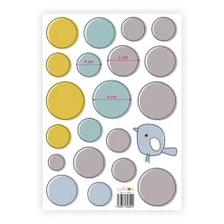 Wanddeko Kinderzimmer: Zuckersüße 3D-Wandbilder Mit Passenden Wandtattoos 19 Wanddeko Kinderzimmer: Zuckersüße 3D-Wandbilder Mit Passenden Wandtattoos -Kullaloo wallsticker wandtattoo kinderzimmer kreise vogel 2 abmessungen