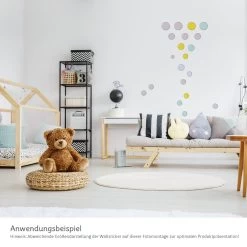 Wallsticker / Wandtattoo Kinderzimmer: A4-Bogen Mit Punkten & Vögelchen -Kullaloo wallsticker wandtattoo kinderzimmer kreise vogel 7