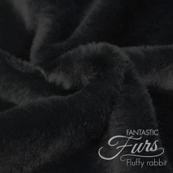 Webpelz Schwarz – 12 Mm Fluffy Rabbit ✶ FANTASTIC Furs -Kullaloo webpelz schwarz meterware fantastic furs fluffy rabbit 4