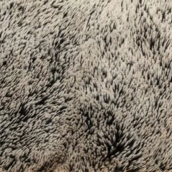 SHANNON Zottelplüsch SCHWARZ / Beige In 2-Farben-Optik – 30 Mm Flor – 0,5m